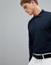 brandon slim fit long sleeve tx torque polo shirt in navy