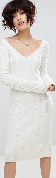 jumper dress in cable knit