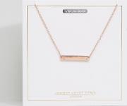 Rose Gold Plated C Initial Bar Necklace