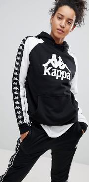 hoodie with chest logo and taping