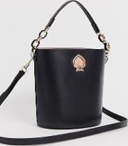 Suzy Leather Bucket Bag With Chain Handle
