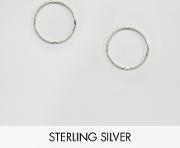 sterling silver open circle stud earrings