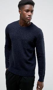 knitted jumper with pocket