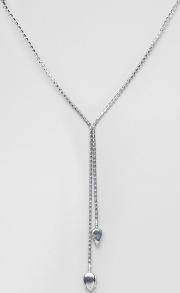 london swarovski crystal double drop necklace