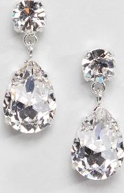 swarovski crystal drop earrings  clear