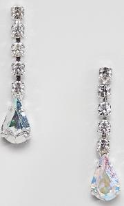 swarovski crystal drop pear stud earrings