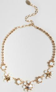 london swarovski crystal floral necklace