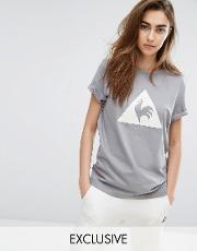 exclusive to asos flocked logo  shirt in grey