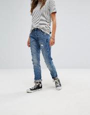 altered 501 skinny jean with seam detail