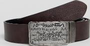 levis rio leather belt with plate buckle