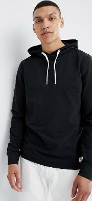 basic hoodie in black