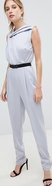 Belted Tailored Jumpsuit