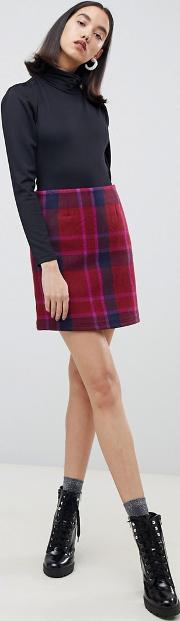 mini skirt  check