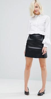 Mini Skirt  Faux Leather