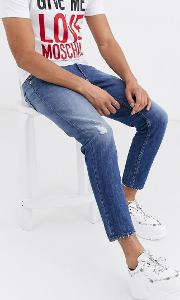 Embossed Slim Jeans