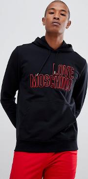 hoodie with love logo in black