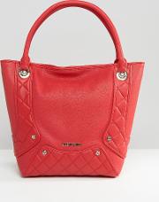quilted panel tote bag