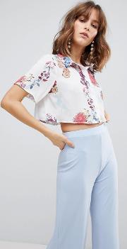 short sleeve shirt in floral print
