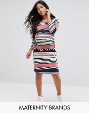 striped shift dress