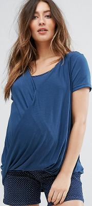 Twist Front Relaxed Nursing  Shirt