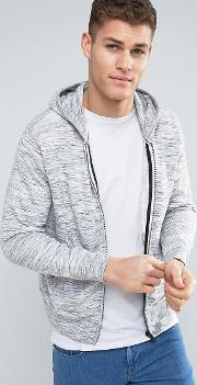 man hoodie with front pocket in grey