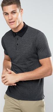 man polo shirt in black