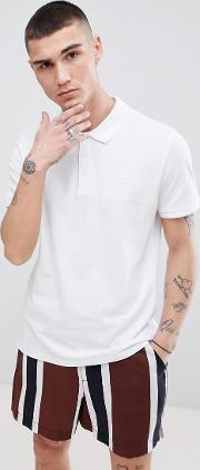 man polo shirt in white