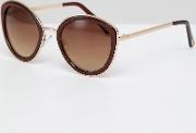 resin frame sunglasses  brown