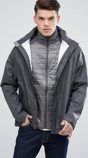 Precip Waterproof Hooded Jacket Ripstop In Dark Grey