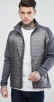 Variant Quilted Hybrid Jacket In Grey