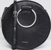 sina ring handle bag with cross body strap