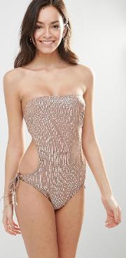 amalfi sprakle cut away swimsuit sparkle