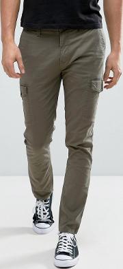 amaro cargo trousers slim fit in green