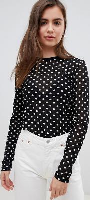 Moves By Spotty Long Sleeve Top