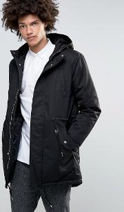 wrexford hooded parka fake fur and padded lining