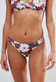 marlena floral cheeky bikini bottom