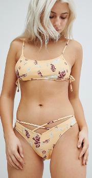 sundance floral cheeky bikini bottom