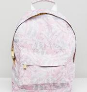 mi pac exclusive mini tumbled backpack  feather print