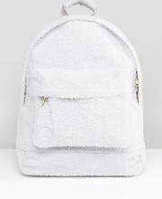 mi pac limited edition classic backpack in grey faux fur