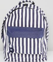 mi pac seaside stripe blue backpack