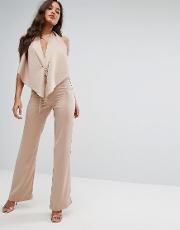 Collection Plunge Jumpsuit With Tie Waist