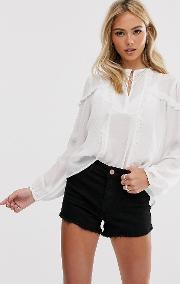 Blouse With Frills