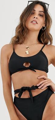 Exclusive Cami Bikini Top With Knot Front