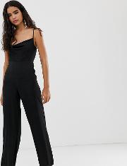Jumpsuit With Cowl Neck