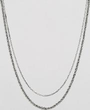 Double Chain Rope Necklace
