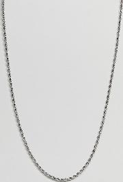 silver rope chain necklace  sterling