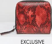 faux snake square purse