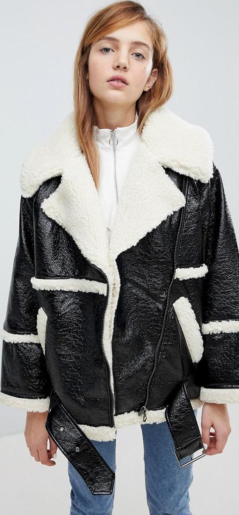 monki aviator coat