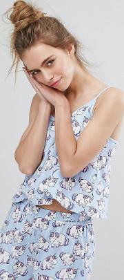 Unicorn Top & Short Pyjama Set