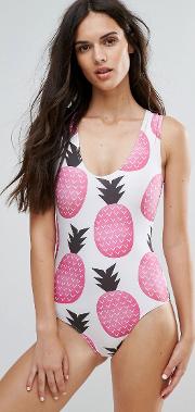 pineapple print swimsuit